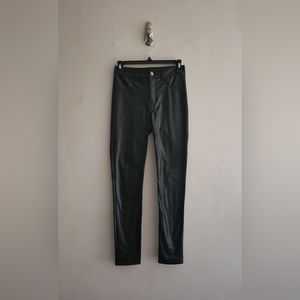 Rewash Brand Vegan Leather Skinny Pant W/Faux Pocket
